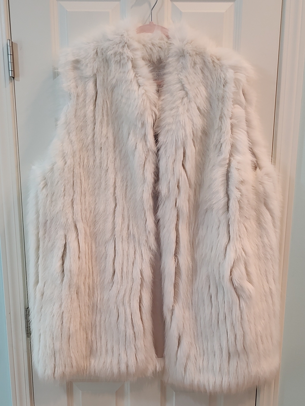 Donna Salyers Fabulous Furs Fabulous Furs Faux Fur Vest White 3X NWT